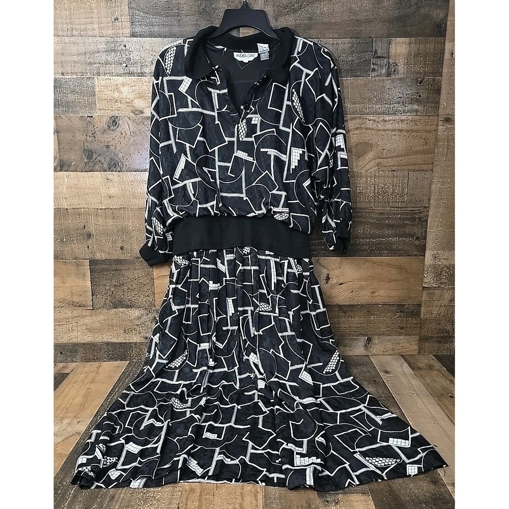 Andrea Gayle Midi Dress Women 12 Classic Secretary Retro Church Academia VTG